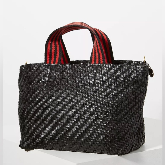 Clare V Handbags - Clare V Bateau Tote Black Woven Leather Everyday Carryall Minimalist